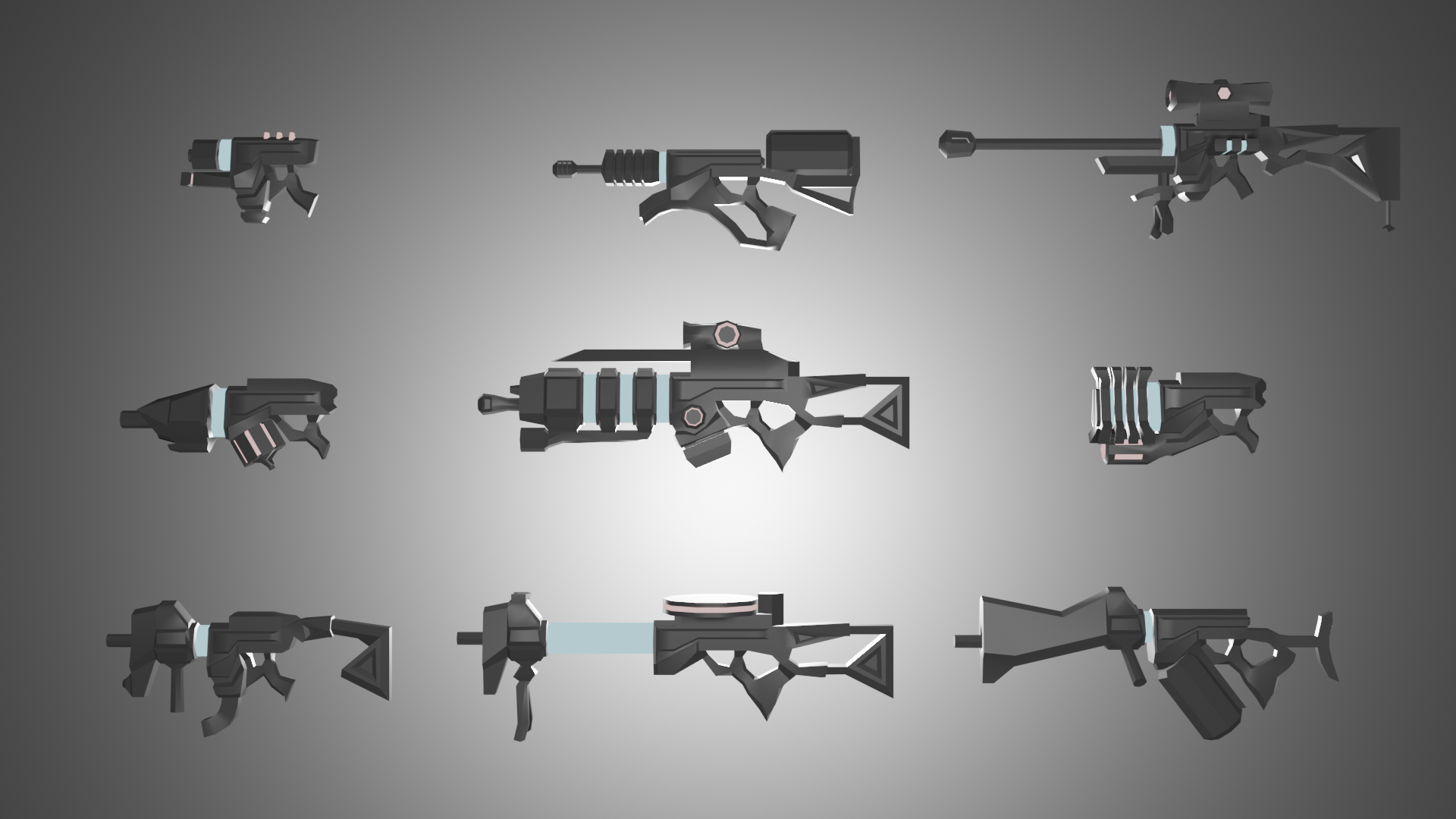 Sci-fi - Low Poly - Guns preview image 1